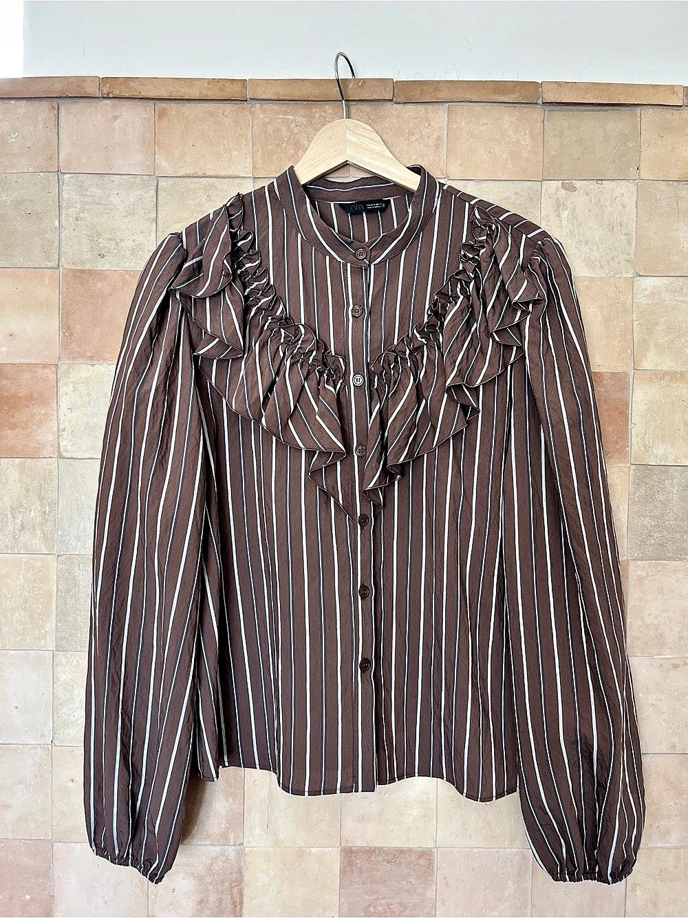 Striped Ruffle Blouse NEWT